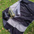 Zabiltro Large Outdoor Waterproof Blanket-Quilted Extra Thick Fleece Windproof Warm Includes Stuff Sack Shoulder Strap Machine Washable,55"x78"-Black