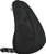 AmeriBag 10" Healthy Back Bag Microfiber Ergonomic Crossbody Sling Baglett for Everyday Use, Travel & Walking Comfort (Black)