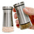 Willow & Everett Salt and Pepper Shaker Set - Stainless Steel & Glass with Adjustable Pour Dial - Ideal for Pre-Ground Spices & Seasoning Blends