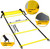OFYDNR Agility Ladder, Speed Training Equipment Set, 12 Rung 20Ft Agility Ladder, 12 Disc Cones, 4 Steel Stakes, Resistance Parachute with Carry Bag for Soccer Basketball Football Footwork Sports