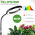 Garpsen Grow Lights for Indoor Plants, 80 LEDs Full Spectrum Desk Plant Light with Timer for 6H/12H/16H, 5 Dimmable Levels & Flexible Gooseneck 6000K Grow Lamp with Base, Height Adjustable 16.5-25"