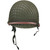 WWII US Army M1 Helmet, WW2 Gear, WW2 Helmet Metal Steel Shell Replica with Net/Canvas Chin Strap/Cat Eye Band