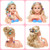 Golray Hair Styling Doll Head Makeup Kit Nail Art Girls Toys,Hair Salon Toy/ Real Cosmetics Nail Polish,Hairdryer Curling Iron Stylist Play Toy Princess Girl Birthday Gifts 3 4 5 6 7 8+ Years Old
