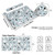 CRE8TIVE Blue White Dog Peel and Stick Wallpaper 24"x118" Cute Puppy Animal Wallpaper for Nursery Self Adhesive Blue Contact Paper Waterproof Removable Stick on Wall Paper for Kids Room Cabinets Walls
