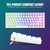 RedThunder K84 Wireless Keyboard and Mouse Combo, Rainbow Backlit Rechargeable Battery, 75% Layout TKL Ultra Compact Gaming Keyboard & Lightweight 3200 DPI Honeycomb Optical Mouse (White)