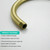 SEABEFORE 13 Inch S-Shape Shower Arm Gold Gooseneck Shower Head Extension with Unique Flange, Standard 1/2" Connection