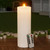 12" x 4" Large Outdoor Candle with Timer Waterproof Flickering LED Flameless Candle Battery Operated with Remote Fake Pillar Candle Realistic for Patio Porch Lantern, White 1 Pack