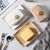WAIT FLY Vintage Ceramic Butter Dish with Lid for Kitchen Countertop, Home Decorative-Black-1 PCS