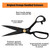 Professional Tailor Scissors 8 Inch - Fabric Scissors Heavy Duty, Sharp Sewing Shears for Cutting Fabric, Leather, Home, Office, Artists, Dressmakers