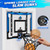 24" x 16" Indoor Large Basketball Hoop Toy - Upgraded Adjustable Height Basketball Hoop Over The Door with Scoreboard/2 Balls, Basketball Toys Christmas Birthday Gifts for Kids & Adults(Blue)