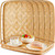 FillTouch 6 Pcs Bamboo Wicker Serving Trays 16.93 x 13 x 1.57 Inch Hand Woven Lap Trays for Eating Rectangular Flat Baskets Trays Decorative Bedroom Bed Tray for Eating Dinner Tray Fruit Snack Holder