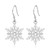 EVER FAITH Winter Snowflake Earrings 925 Sterling Silver Clear Cubic Zirconia Holiday Dainty Snowflakes Hook Dangle Earring Christmas Jewelry Gifts for Women