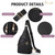 JASGOOD Sling Bag for Women Crossbody Leather Anti-theft Fanny Packs Chest Bag Sling Backpack for Fashion Travel,Black