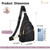 JASGOOD Sling Bag for Women Crossbody Leather Anti-theft Fanny Packs Chest Bag Sling Backpack for Fashion Travel,Black