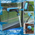 IGADPole 17 FT Water-Fed Washing Kit with Soap-Dispenser, Brush, 10″ Squeegee & Cobweb Duster for Windows, Gutters, Solar Panels & Exterior Walls