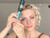 Farery Mini Thermal Brush, Curling Iron 3/4 Inch, Heated Round Brush for Volumizing and Small Curls, Travel Size Curling Iron for Short & Thin Hair, Dual Voltage, One Heat 392°F, Blue