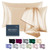 BEIJOEY 100% Mulberry Silk Pillowcase 2 Pack for Hair and Skin,with Hidden Zipper,Both Sides 19 Momme 600 Thread Count Natural Silk Pillow Cover,Soft Breathable Smooth (Buff Beige, Standard 20''x26'')