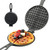 7 Inch Round Cast Iron Waffle Iron Plant oil care Two Piece Hinged Non Electric Waffle Maker For Commercial Breakfast Kitchens