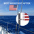 Universal Boat Flag Marine 12"x18" with 4 Boat Flag Pole Kits USA Flag with 50 Embroidered Stars