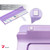 TOWON Small Glass Dry Erase Board, Desk White Board with Standing, Mini Whiteboard Easel Pad Set, Stenography Artifact for Office, Home and School Supplies, 8 x 6 Inches, Purple