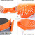 Zulay Silicone Pot Strainer - Adjustable Snap On Strainer For Most Pans & Pots - Food Grade, Heat Resistant, Colander For Draining Pasta, Fruits & Vegetables (Orange)