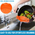 Zulay Silicone Pot Strainer - Adjustable Snap On Strainer For Most Pans & Pots - Food Grade, Heat Resistant, Colander For Draining Pasta, Fruits & Vegetables (Orange)