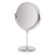 JERDON Two-Sided Tabletop Makeup Vanity Mirror - 5X-1X Magnification & Swivel Design - 9-Inch Diameter Mirror with Adjustable Height - Polished Chrome Finish - Model JP4045C