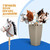 HollyHOME Stick Horse Plush Handcrafted Hobby Horse on a Stick with Wood Wheels Real Pony Neighing and Galloping Sounds for Kids Toddlers Grey 36 Inches(AA Batteries Required)