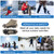 Crampons Ice Cleats for Shoes and Boots Traction Snow Cleats with 9 Studs Snow Cleats Chains Non Slip Rubber Crampons for Hiking Boots Men Women Ice Snow Winter Walking Climbing Fishing (XL)