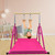 GLANT Foldable&Movable Gymnastics Kip Bar with MAT and Ring Set, 3' to 5' Height Adjustable,Horizontal Bar for Kids Girls Junior,GymEquipment for Indoor and HomeTraining- Max Load 300LBS