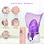 Crybeno Facial Steamer - Nano Ionic Face Steamer for Deep Cleaning, Hot Mist Face Humidifier Set for Women & Men, Moisturizing Cleansing Pores with Blackhead Remover Kit, Purple