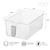 Oggi Set of 2 Storage Bins With Handles - Wide (11.75" x 6.75" x 4.25") - Ideal for Kitchen Organization, Pantry Storage, Fridge Organizing, Clear