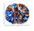 Lovecheer 2PCS Orange and Blue Pom Poms Cheerleading Metallic Cheer Pompoms with Handle Show Team Spirits in Sports Events Basketball Hockey Party Dance Cheeleaders