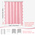 ORTIGIA Pink Scalloped Shower Curtain 72 W x 84 H Inch Extra Long, Cute Pink Ruffle Shower Curtains Boho Aesthetic Preppy Waterproof Fabric Bath Bathroom Decor with Metal Hook