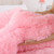 Smoofy Fluffy Full Size Comforter Set, Faux Fur Pink Comforter Set, Luxury Fuzzy Bedding Set, Soft Shaggy Full Bed Set for All Season, 3 Pieces - 1 Comforter & 2 Pillowcases