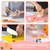 33 Pieces Kids Cooking Sets Real, Kids Chef Role Play Costume Set with Plastic Toddler Safe Knives Kids Cutting Board