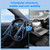 Fumcsy Angle Adjustable Car Steering Wheel Laptop Holder,Foldable Laptop Stand for car,Metal Car Laptop Riser | Car Reading Stand | Car Tablet Holder, Multipurpose Travel Car Accessories (Gray)