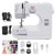 Mini Electric Sewing Machine for Beginners, Portable Sewing Machine for Kids Adults, Built in Lights &12 Stitches & Reverse Sewing & 2 High-Low Speeds & Foot Pedal &42PCS Sewing Toolkit(White)