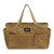 MYDAYS OUTDOOR Portable Garden Camping Tool Storage Bag,Waxed Canvas Firewood Carrier Tote bag,Collapsible Sturdy Garden Basket Great for Women, Gardener, Electrician, Repairer (Khaki)