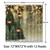 MEHOFOND 72x72 Inchs Christmas Winter Shower Curtain for Bathroom Decoration Snowflake Bokeh Pine Trees with Outdoor Nature Landscape White Snow Green Tree Street Lamp Bath Tub Accessory