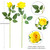 Hawesome 12PCS Artificial Silk Flowers Realistic Roses Bouquet Long Stem for Home Wedding Decoration Party (Yellow 1)
