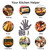 Extreme Heat Resistant Oven Gloves - Oven Gloves Oven Mitts Heat Resistant Cooking Gloves for BBQ, Grilling, Baking,Cutting, Welding, Smoker Fireplace Oven Glove (Black