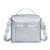 NOL Natural Organic Lifestyle Insulated Lunch Bags for Women Cooler Bag Lightweight Nylon Waterproof Lunch Box For Work (Silver, Medium(normal))