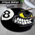 HYPEECE Angry 8 Ball Round Rug, 32" Cool Hypebeast Decor, Black Flocking Soft Aesthetic Rug for Bedroom & Living Room, Y2k Style (32"x32")