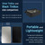 WEANOS Black Metal Tin Box Lids - Large Containers, Holder for Keeping Car Keys, Cookie, Pencil Case, 8.2 x 4.7 x 2.4 inch