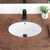 KDKSC Undermount Bathroom Sink 20.5"x15.4" Oval Undermount Sink White Ceramic Bathroom Sinks Under Counter Basin with Overflow