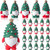 Sonwyoung 25 Pcs Mini Christmas Gnome Figurines Including Red and Green Tiny Christmas Tree Hat Gnomes Figures for Hide and Seek Little Rubber Statue for Xmas Gifts Winter Table Xmas Tree Decoration