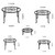 Autopromake 5 Pack Metal Plant Stands,Heavy Duty Potted Holder for Flower Pot,Indoor Outdoor Metal Rustproof Iron Garden Container Round Supports Rack for Planter