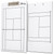 Murray Sporting Goods Dry Erase Coaches Clipboard | Double-Sided Dry Erase White Board (Tennis)