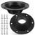 JECOMPRIS Rv Table Base Mount Black Aluminum Camper Table Floor Mount with 6 Pre-Drilled Holes for Stable Rv and Camper Interior Leg Replacement